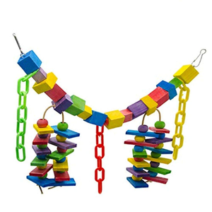 Jouets à mâcher pour oiseaux en bois naturel, blocs pour animaux de compagnie, jouets pour perroquets, jouets à mordre pour oiseaux en cage - Product Image 2