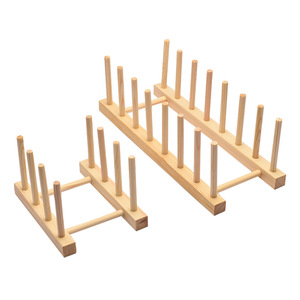 Wooden drain rack, kitchen <b>dish</b> rack, creative water cup and plate rack, commercial tea cake display and storage rack, - Product Image 5