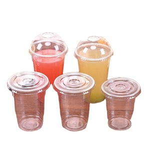 พลาสติก Boba ถ้วยเครื่องดื่มถ้วย Eco Friendsly ขายส่ง12 14 16 20 OZ การปรับแต่งโลโก้ PET -30 -70องศาเซลเซียส <span class=keywords><strong>SO9001</strong></span> - Product Image 1