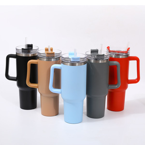 Vaso Térmico Hipdeer de Acero Inoxidable de 40oz con Tapa, Pajita y Asa, Diseño Moderno y Minimalista para el Hogar, Viajes o Regalo - Product Image 1