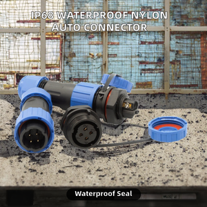 Konektor Baterai Mobil Tipe Crimping Sekrup Mur Belakang Jantan/Betina IP68 Tahan Air SP13-<span class=keywords><strong>2</strong></span>-core/<span class=keywords><strong>3</strong></span>-core/4-core - Product Image 2