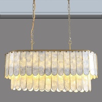 Lampe Coquille de Luxe pour Salon, Salle à Manger, Chambre à Coucher, Suspension Artistique Nordique, Série Américaine, Lumière LED