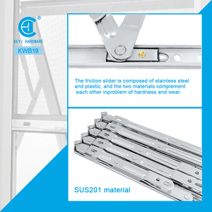 KEYI, brazo de bisagra de ventana abatible de acero inoxidable con ranura redonda resistente, soporte de fricción para ventana de aluminio - Product Image 5