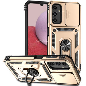 เคส Lichicase แบบหนา <span class=keywords><strong>2</strong></span> in 1 ผลิตจาก TPU และ PC ป้องกันแรงกระแทก พร้อมขาตั้งในตัว สำหรับ Samsung A14 ปกป้องเลนส์ ฝาหลัง - Product Image 3