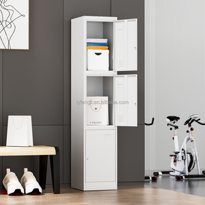 Tủ khóa thép 3 tầng bền bỉ với hệ thống khóa an toàn được lắp ráp ba ngăn lưu trữ đơn vị cho các trường học phòng tập thể dục văn phòng - Product Image 4