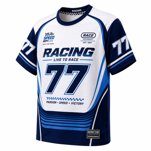 Camiseta Deportiva Personalizada para Hombre, Diseño de Competición, Impresión Completa, Logotipo del Equipo Personalizado, Número, para Fanáticos de las Carreras - Product Image 6