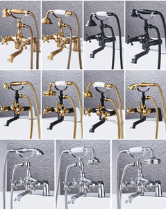 Antique Brass Bathtub Faucet <strong>Bath</strong> Tub Mixer <strong>Taps</strong> Bathtub Mixer With <strong>Shower</strong> <strong>Head</strong> - Product Image 6