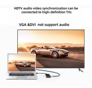Câble adaptateur DFX Mini DP vers DVI VGA HDTV <span class=keywords><strong>3</strong></span> en 1 pour MacBook Surface iPad Pro iMac PC Ordinateur portable Moniteur Projecteur <span class=keywords><strong>TV</strong></span> Affichage - Product Image 4