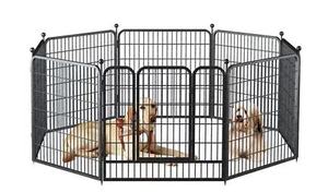 Kandang Anjing Logam 40in H 32 Panel Pagar Anjing Tugas Berat - Product Image 6
