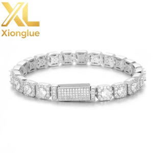 Sugar <b>Chain</b> Pink Stainless Steel <b>Iced</b> <b>Out</b> Miami 12mm 14mm Vvs Moissanite Diamond Cuban Link <b>Chain</b> Bracelet for Men Party - Product Image 6