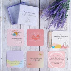 Tarjetas de Afirmación de Embarazo HBC para Futuras Mamás - Mazo de Cartas Motivacionales Positivas, Tarjetas de Bienestar Personalizadas con Impresión UV, Regalo - Product Image 2
