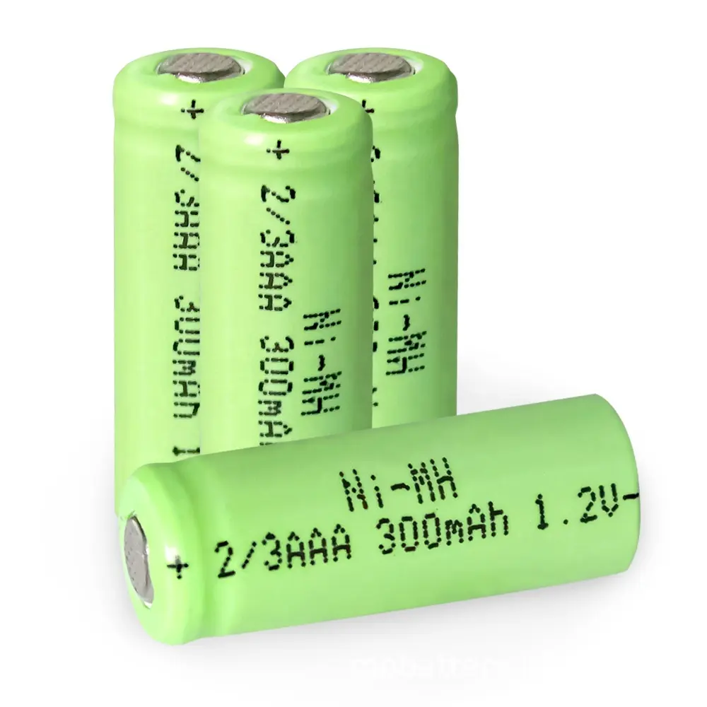 Chi phí thấp Ni-MH 600mAh 300mAh AAA NiMh pin Ni MH pin 1.2V AA 200mAh có thể sạc lại cho năng lượng mặt trời ánh sáng