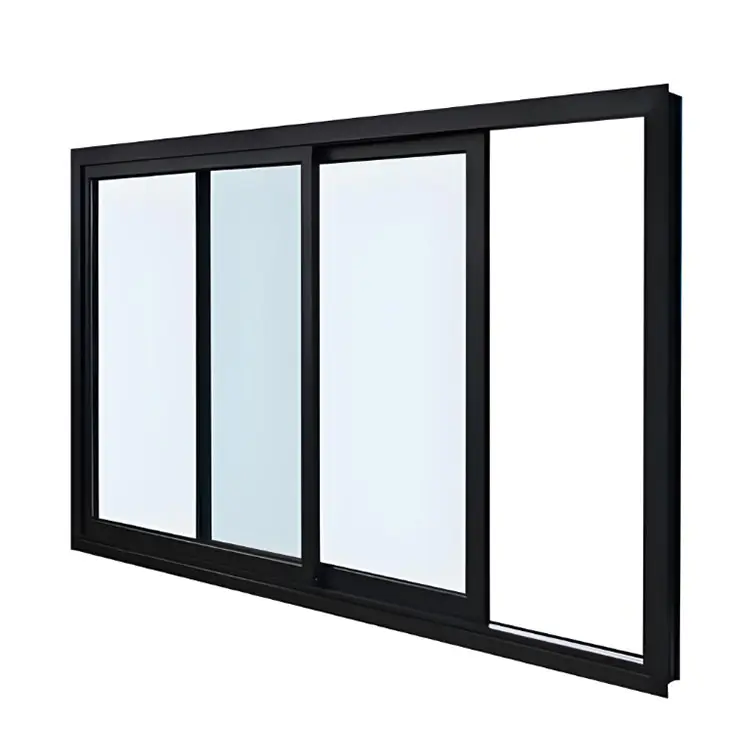 Ventana corredera de marco de aleación de aluminio personalizada de vidrio templado de alta calidad al por mayor