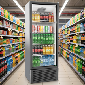 Refrigerador de exhibición de bebidas vertical comercial de 728 L, vidrio único, control de temperatura doble, refrigeración certificada ETL para bebidas - Product Image 3