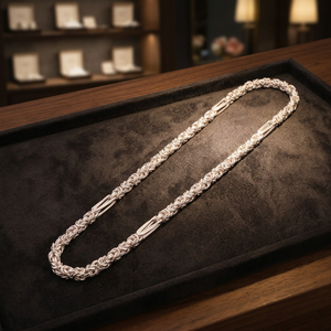 Men's Trendy Silver Link <b>Chain</b> <b>Necklace</b> Fine Link <b>Chain</b> for a Stylish Look - Product Image 4