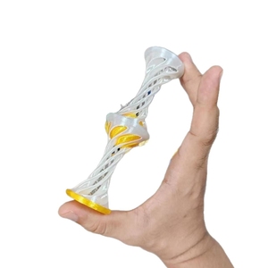 Juguete de pirámide imposible de cono espiral de plástico impreso en 3D de dos secciones conectadas con bola saltarina de resorte, juguete antiestrés - Product Image 3