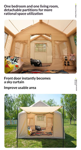 Tente gonflable en tissu Oxford pour 5-6 personnes avec auvent, <span class=keywords><strong>camping</strong></span> en plein air, tente gonflable automatique ciel étoilé - Product Image 4