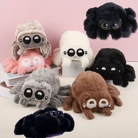 En stock : Peluche araignée Lucas mignonne et moelleuse, jouet en peluche tarantule, décoration d'Halloween, cadeau de fête, vente en gros, logo personnalisé