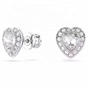Pendientes de Cristal con Forma de Corazón y Diamantes Brillantes de Marca de Diseñador Famoso de Moda, Estilo Ariana Grande - Product Image 5