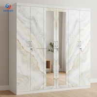 Armoire de chambre en acier à cinq portes, démontable, résistante à l'humidité, écologique, durable, usage commercial
