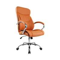 Chaise de bureau de direction réglable en cuir PU Big Boss, chaise de travail pivotante moderne avec structure en fer et aluminium pour bureau à domicile