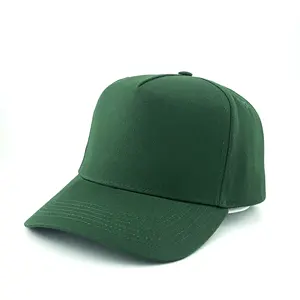 כותנה ירוק כהה ספורט סנאפ באק כובע גולף 5 פאנל K מסגרת מובנית כובע מעוקל 5 פאנל סנאפ באק כובעים ריקים כובעי בייסבול