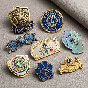Pin de Solapa Metálico Personalizado de Alta Calidad con Logotipo, Broche de León para Club o Instituto, Pin para Sombrero al por Mayor - Product Image 2