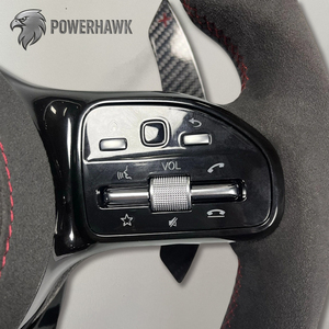Alcantara roda kemudi olahraga serat karbon, untuk Mercedes Benz X164 X166 CLS W219 W204 W205 CLA X118 C118 C238 GL W212 C63 AMG - Product Image 4