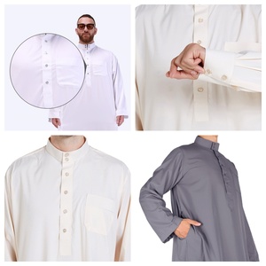 Venta al por mayor de ropa islámica de los hombres de manga larga de estilo marroquí <span class=keywords><strong>Kaftan</strong></span> superventas Monzón Jubba adultos al por mayor vestidos musulmanes - Product Image 6