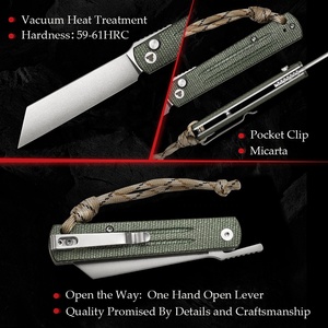 Coltello da caccia da 10 cr15comov con lama da 10 cr15comov Micarta manico di sopravvivenza per campeggio coltelli pieghevoli <span class=keywords><strong>Higonokami</strong></span> - Product Image 4