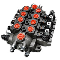 Vanne de commande hydraulique sectionnelle 80L-Min à 4 bobines, anti-cavitation, circuit parallèle pour engins de génie civil