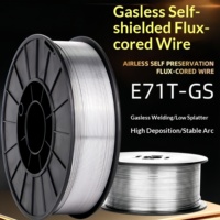 Alambre de soldadura MIG sin gas de 0.8mm y 1.2mm, auto-protegido, portátil, de 5kg, modelo E71T-GS, para mantenimiento en exteriores