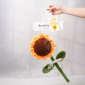 Flor Artificial de Lana Tejida a Mano con Diseño de Girasol y Línea de Hielo para Regalo de Acción de Gracias, Día de San Valentín, Día del Maestro - Product Image 3