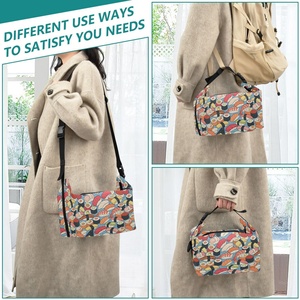 U-shape Small Thermal Shoulder Cooler Bag Nylon Fabric Musubi Custom Design Hawaiian Insulated Lunch Bag with Wide Open - Product Image 6