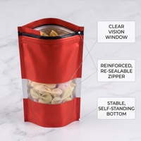 Sachet d'emballage autoportant scellé avec fenêtre, idéal pour l'impression offset d'emballages alimentaires, surface mate