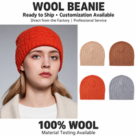 Bonnet en Laine 100% Pure Personnalisé, Motif Jacquard, Réglable, Finition Délavée, Polyvalent, Facile à Assortir