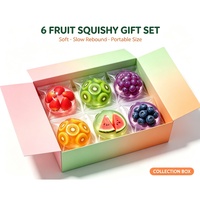 6 Billes anti-stress en cristal en forme de fruits, jouets sensoriels pour soulager le stress