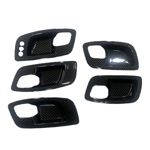 Ensemble de garnitures de poignées de porte Dodge Charger en fibre de carbone ABS 2011-2021 pour l'intérieur - Product Image 4