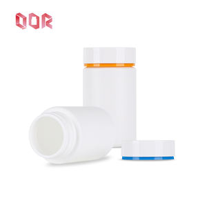 Plástico blanco colorido directo de fábrica para píldora tarro de HDPE de doble cubierta para suplemento personalizado para botellas de cápsula de nuevo diseño - Product Image 4