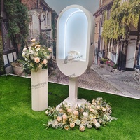 Luxueux Support Métallique Détachable pour Livre d'Or Audio Cabine Téléphonique pour Mariages, Fêtes et Événements