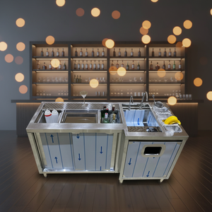 Estación de Coctelería Premium de Diseño Moderno, Estación de Bar Completa y Funcional - Product Image 1