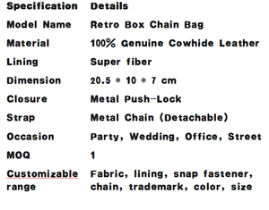 Pochette da Sera in Vera Pelle di Lusso per Donne, Borsa a Tracolla Strutturata di Design con Catena, Elegante Borsetta da Cerimonia - Product Image 6