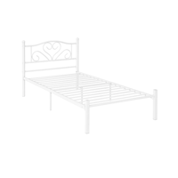 Lit double en métal moderne de qualité, lit plateforme en métal robuste pour chambre à coucher, maison, hôtel, montage facile, mobilier moderne pour la maison