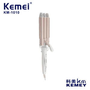เครื่องม้วนผมเคเมอิ KM-1010 แกนม้วนเซรามิกสามแกน ปรับอุณหภูมิได้ ที่ม้วนผมไฟฟ้า สีทอง - Product Image 2