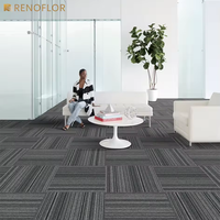 Offre Spéciale Prix Économique – Dalles de Moquette Amovibles Épaisses Commerciales en Bitume et PP, Dalles de Sol Emboîtables 50x50 pour Hôtels et Bureaux