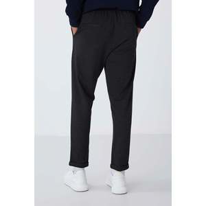 Pantalon de survêtement pour homme Anthracite Melange, taille élastique, coupe standard, tissu respirant décontracté - Product Image 1