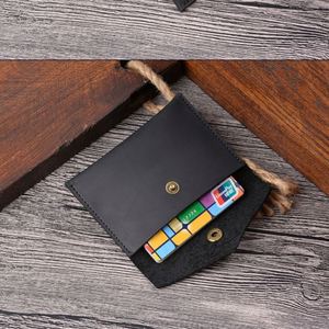 Monedero de Cuero Genuino para Hombre, Estilo Vintage, para Tarjetas de Crédito y de Visita, con Cierre de Botón - Product Image 6