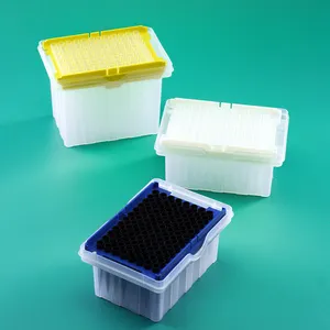 Laboratuvar için Tecan tarzı tek kullanımlık 1000ul otomasyon iletken ipuçları siyah filtre pipet uçları