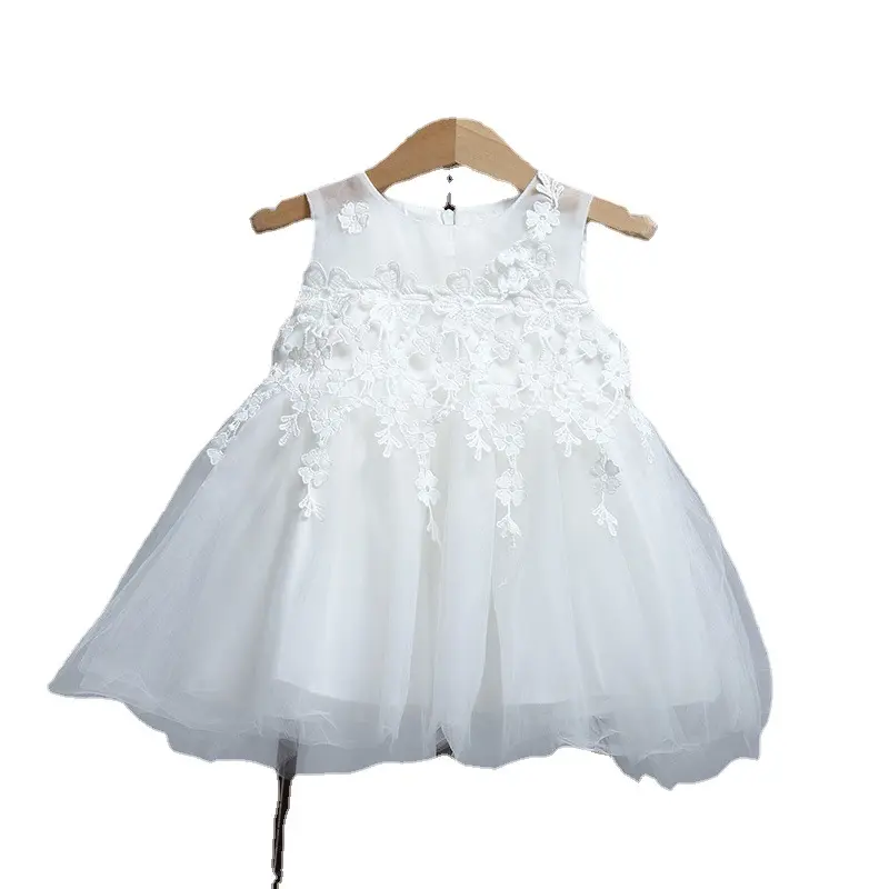 Roupa Girl Dresses Baby Wedding Dress Skirt Infant Performance Children's Skirt De Bebe Menina 1 Year Baby Mini Taffeta SUNNY