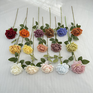 ดอกไม้ประดิษฐ์ Meiyu Craft ดอกกุหลาบผ้าไหม กุหลาบเดี่ยว สำหรับตกแต่งงานแต่งงานและบ้าน เป็นมิตรกับสิ่งแวดล้อม - Product Image 4